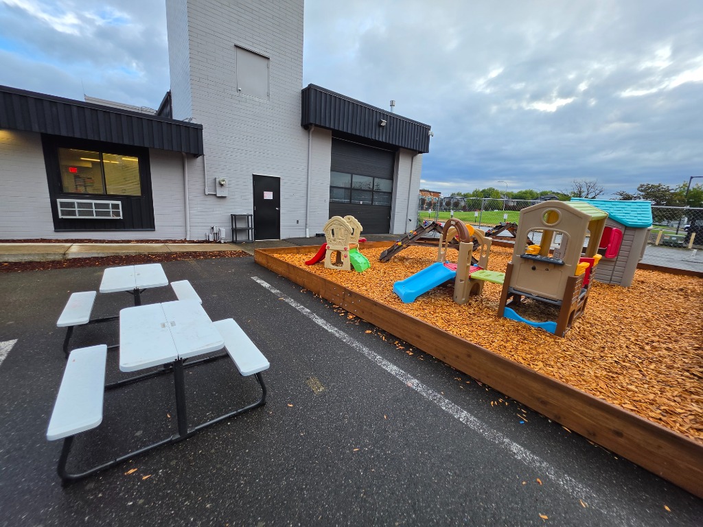 Outdoor cedar playground Beaverton daycare
